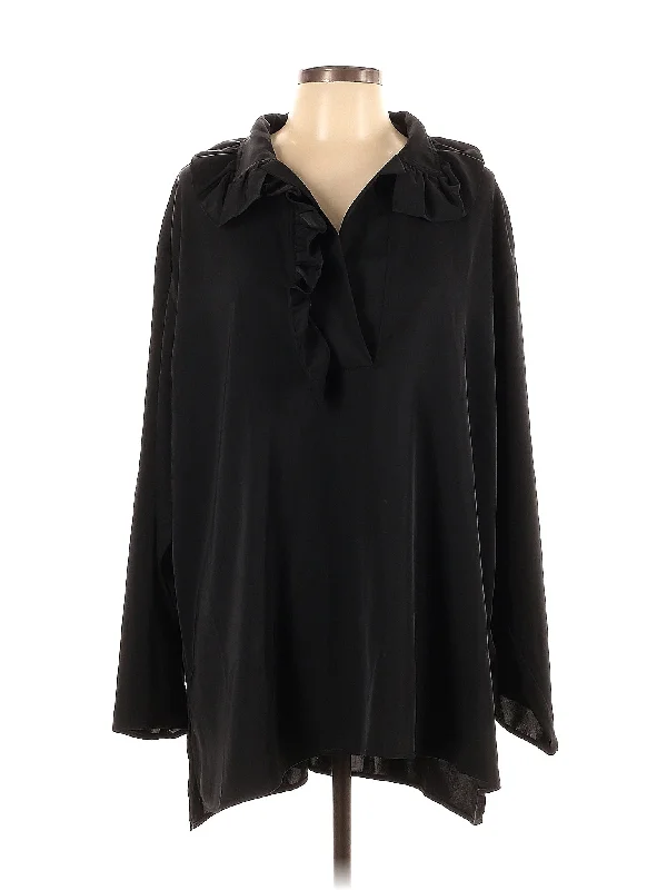 Long Sleeve Blouse Chic Square Blouse