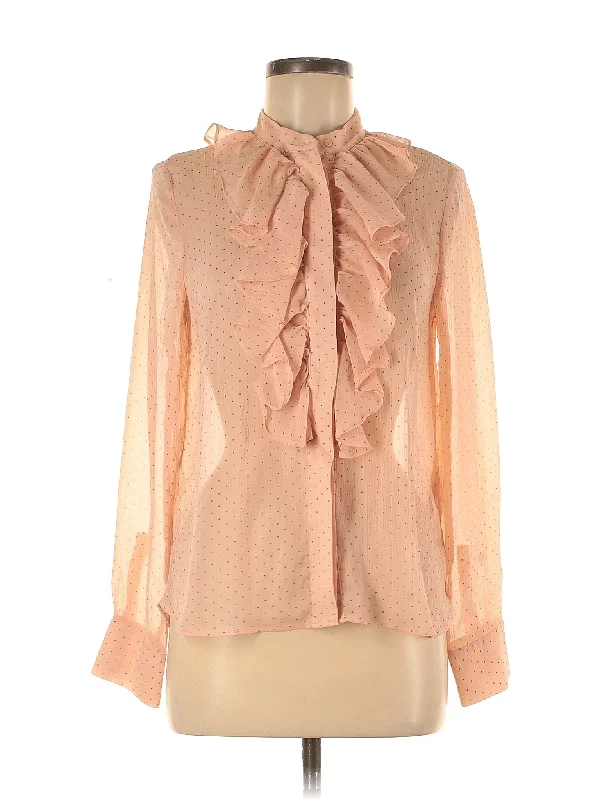 Long Sleeve Blouse Chic Ruffle Blouse