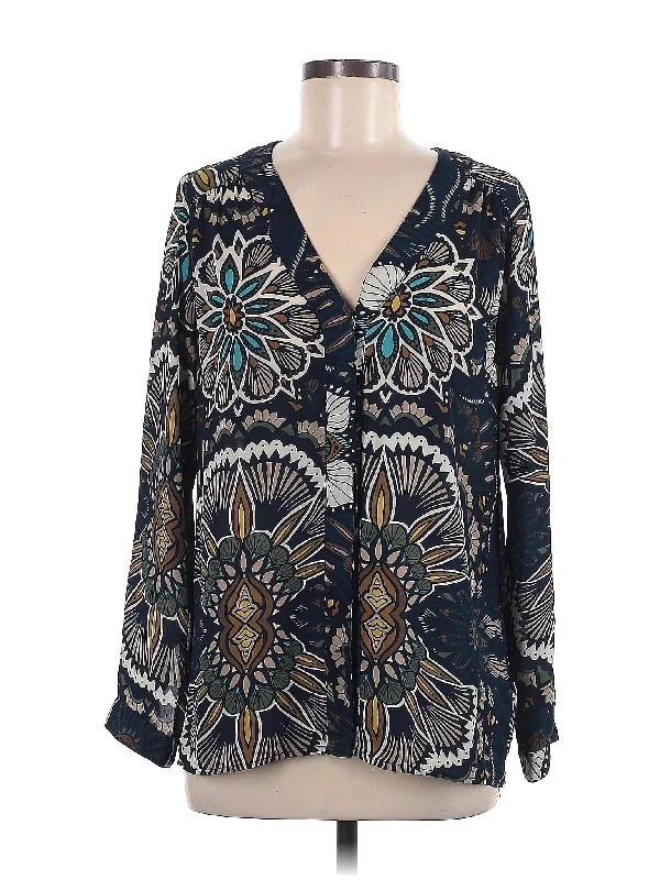 Long Sleeve Blouse Sheer Sleeve Blouse