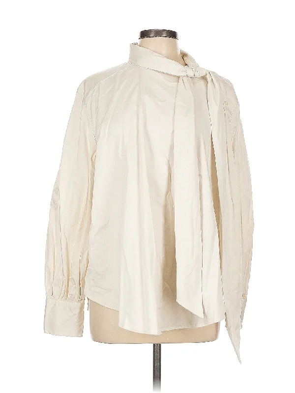 Long Sleeve Blouse Chic Ruffle Blouse