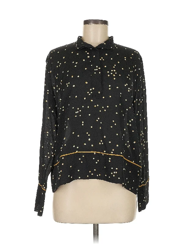 Long Sleeve Blouse Elegant Embroidery Blouse