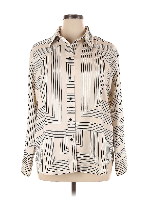 Long Sleeve Blouse Satin Long Blouse