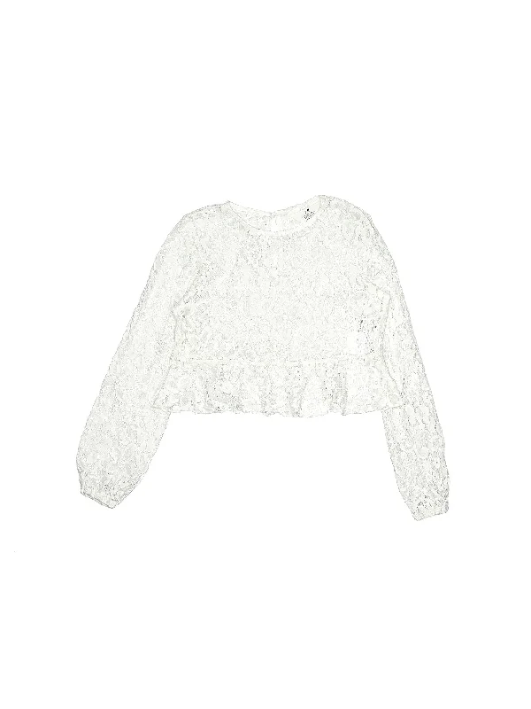 Long Sleeve Blouse Chic Square Blouse