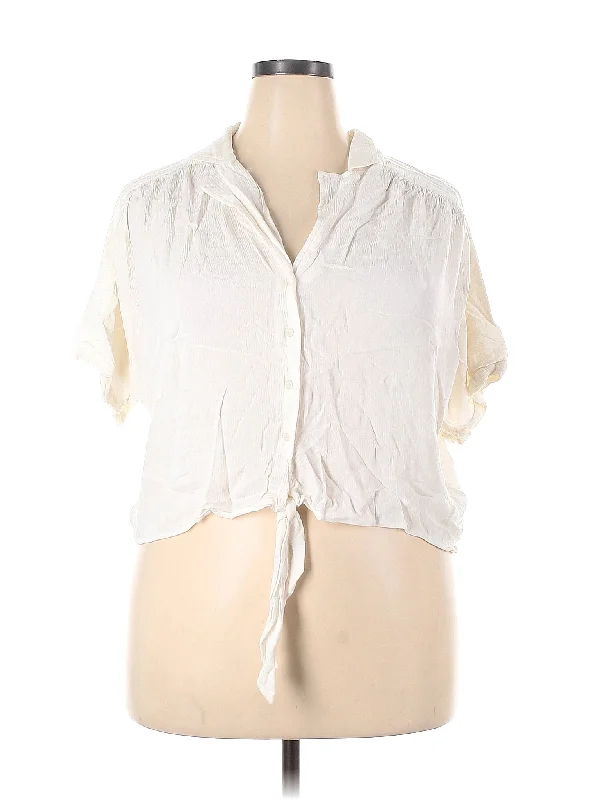 Short Sleeve Blouse Gathered Detail Blouse