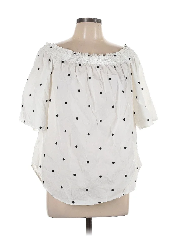 Short Sleeve Blouse Side Tie Blouse