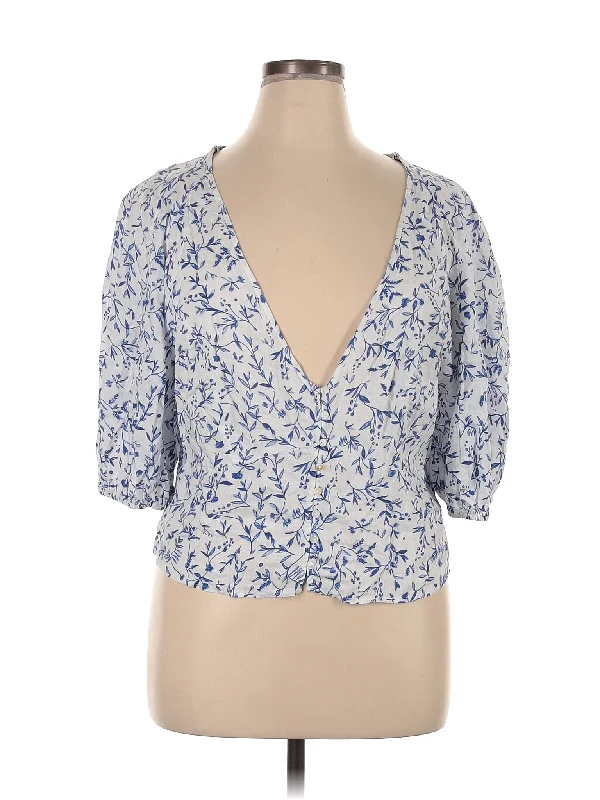 Short Sleeve Blouse Flowy Bohemian Blouse