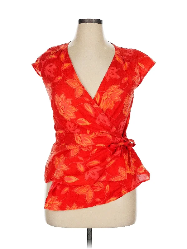 Short Sleeve Blouse Cotton Casual Blouse