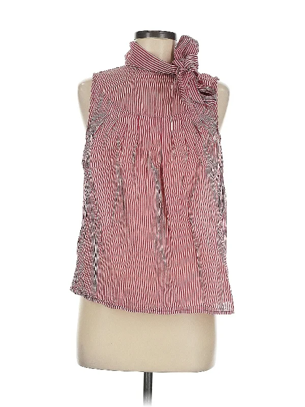 Sleeveless Blouse Pleated Collar Blouse