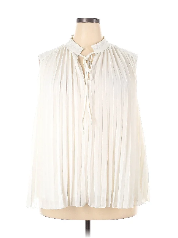 Sleeveless Blouse Embroidered Cotton Blouse