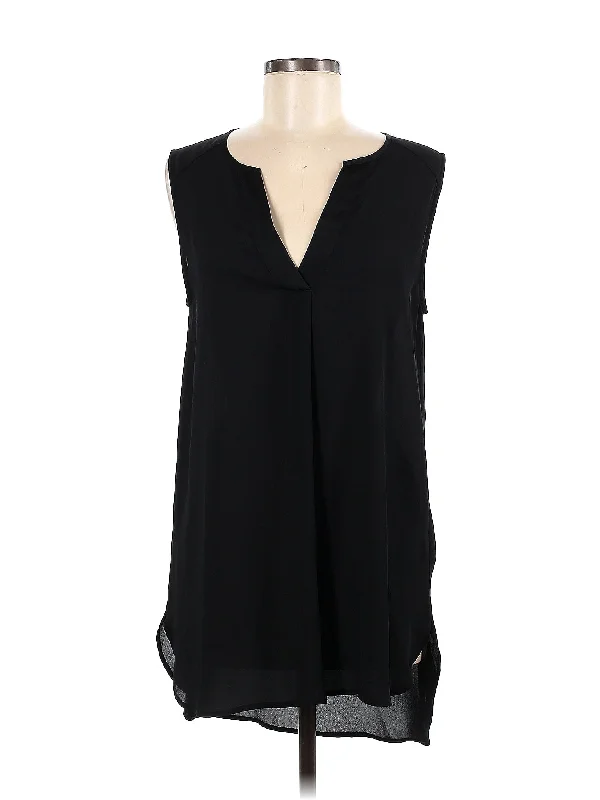 Sleeveless Blouse Asymmetric Hem Blouse