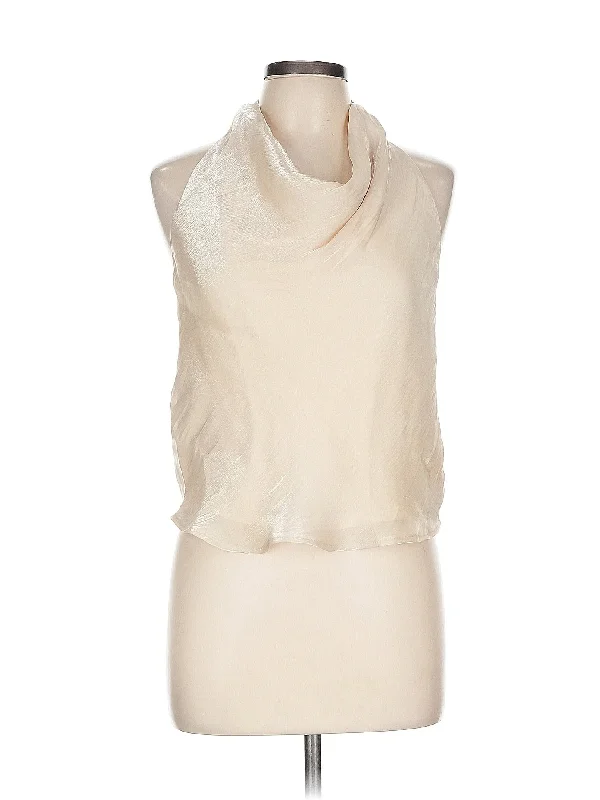 Sleeveless Blouse Casual Stripe Blouse