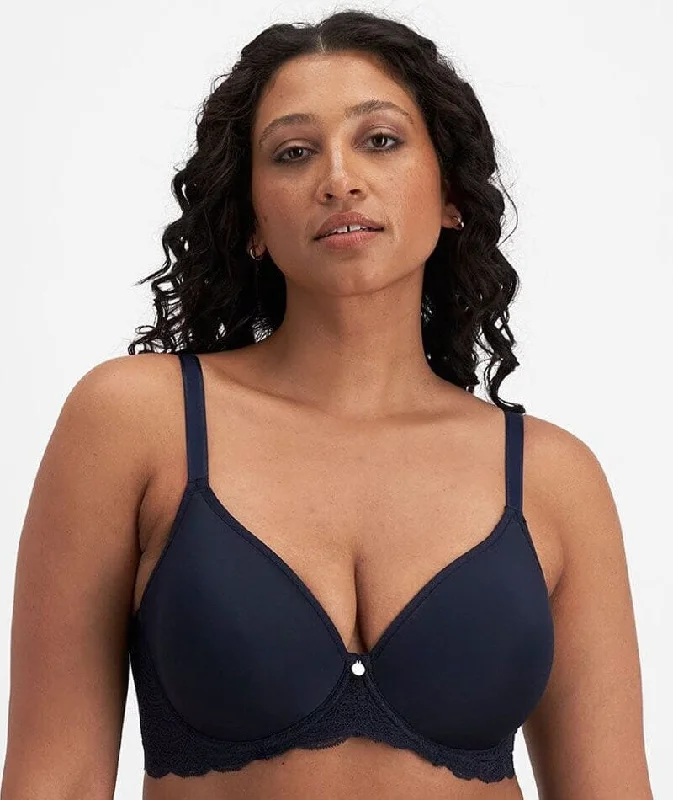 Berlei Lift & Shape T-Shirt Spacer Bra - Navy Graphic T-Shirt Round Neck Polyester