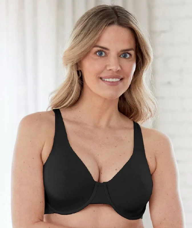 Bestform Unlined Cotton Stretch T-Shirt Bra with Underwire - Black Lace Blend Ribbed Blend Corduroy Blend Bestform Unlined Cotton Stretch T-Shirt Bra with Underwire - Black Lace Blend Ribbed Blend Corduroy Blend