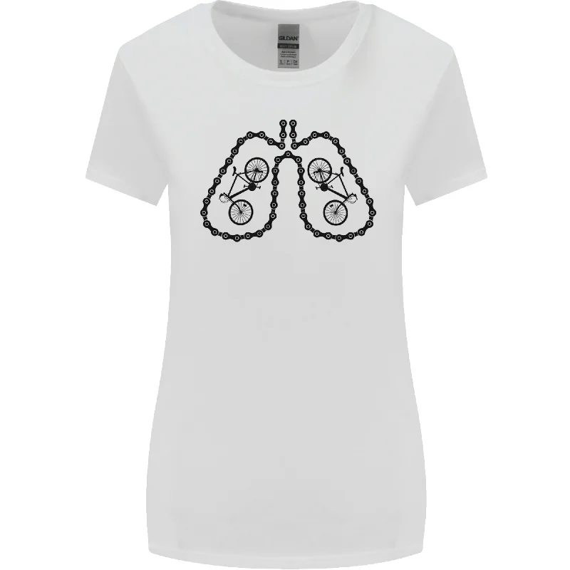 Bicycle Lungs Funny Cycling Bike Cyclist Womens Wider Cut T-Shirt Satin Fabric Silk Fabric Chiffon Fabric Bicycle Lungs Funny Cycling Bike Cyclist Womens Wider Cut T-Shirt Satin Fabric Silk Fabric Chiffon Fabric