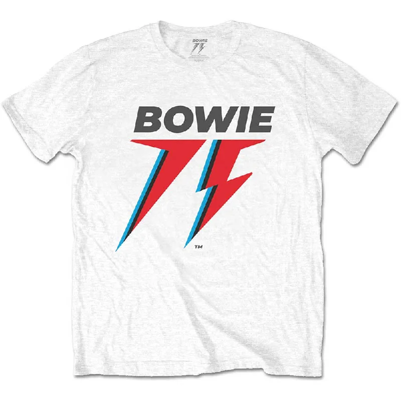 David Bowie | Official Band T-Shirt | 75th Logo Spandex Blend Rayon Blend Denim Blend