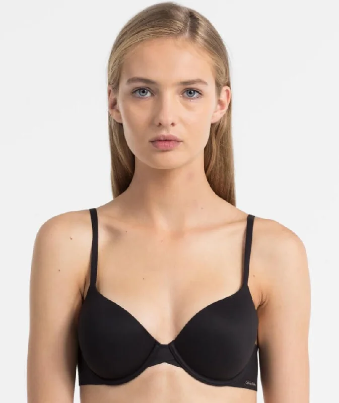 Calvin Klein Perfectly Fit T-Shirt Bra - Black Layered Multi-layer Single Layer
