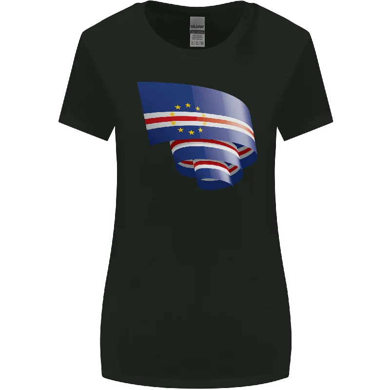 Curled Cape Verde Flag Verdean Day Football Womens Wider Cut T-Shirt Silk Blend Satin Velvet Curled Cape Verde Flag Verdean Day Football Womens Wider Cut T-Shirt Silk Blend Satin Velvet