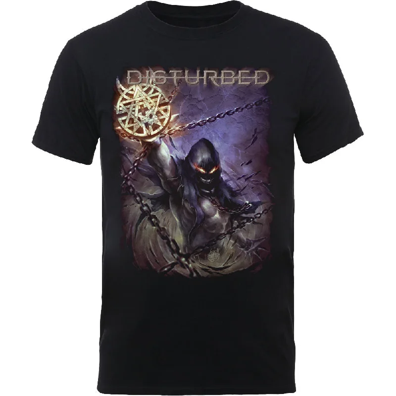 Disturbed | Official Band T-Shirt | Vortex Colours Solid Color Striped Floral