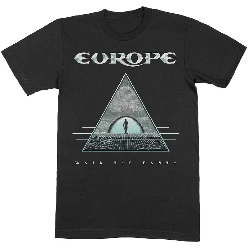 Europe | Official Band T-Shirt | Walk The Earth Collared T-Shirt Boat Neck A-Line