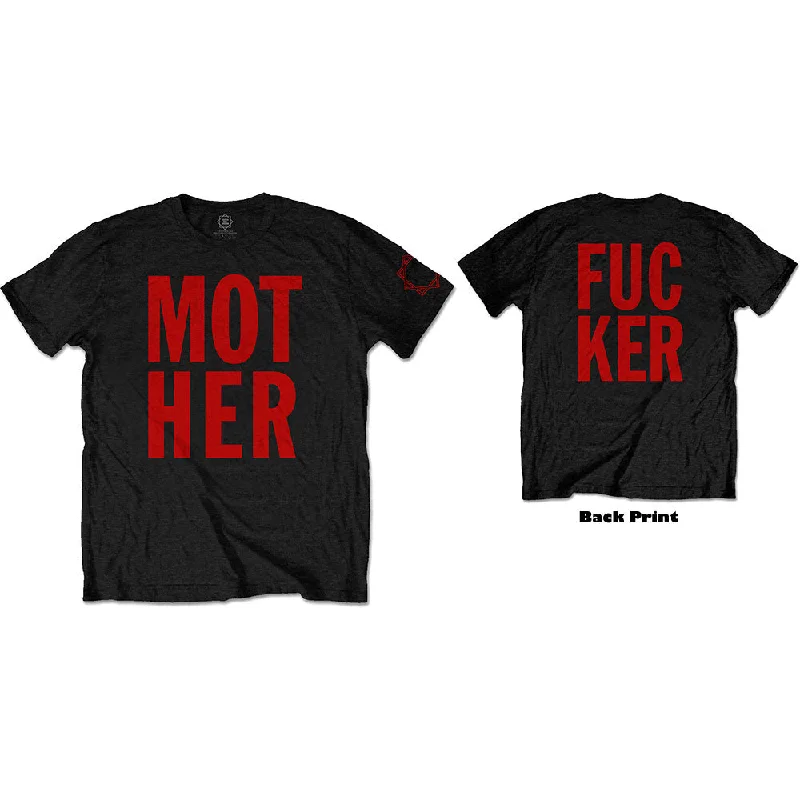 Faith No More | Official Band T-Shirt | MF Stacked (Back Print) Striped Floral Plaid
