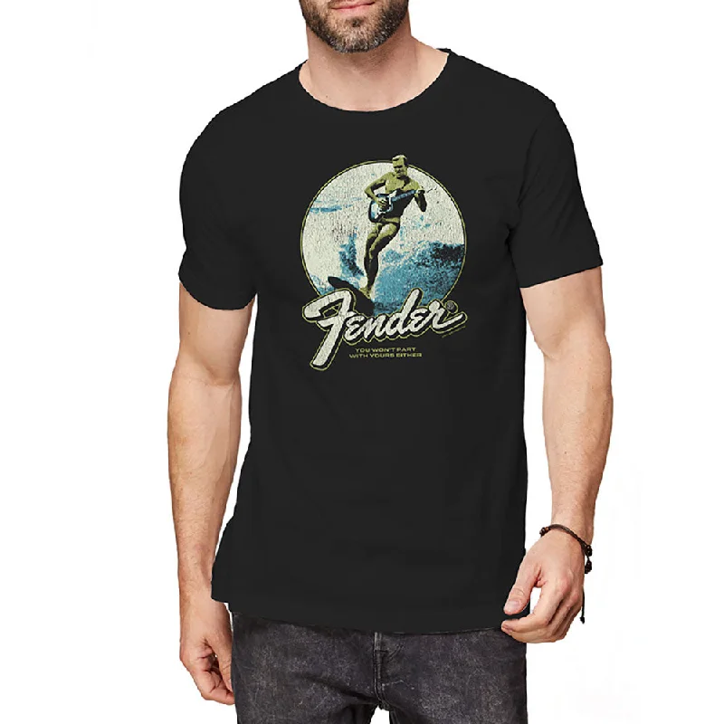 Fender | Official Band T-Shirt | Surfer Notch Collar Peter Pan Collar Cowl Neck