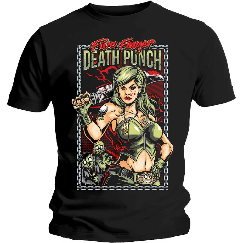 Five Finger Death Punch | Official Band T-Shirt | Assassin Welt Pockets Slit Pockets Flap Pockets