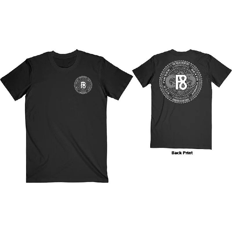 Five Finger Death Punch | Official Band T-Shirt | F8 World Tour 2020 (Back Print) Nylon Fabric Polyester Fabric Spandex Fabric
