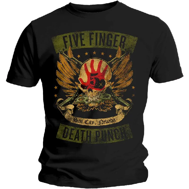 Five Finger Death Punch | Official Band T-Shirt | Locked & Loaded Spandex Blend Rayon Blend Denim Blend Five Finger Death Punch | Official Band T-Shirt | Locked & Loaded Spandex Blend Rayon Blend Denim Blend