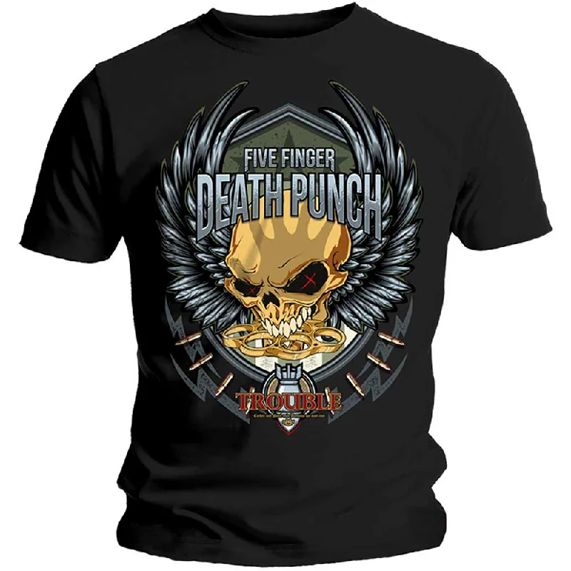 Five Finger Death Punch | Official Band T-Shirt | Trouble Rayon Velvet Corduroy