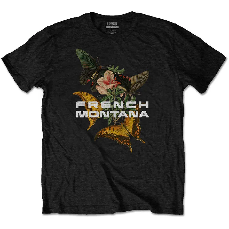 French Montana | Official Band T-Shirt | Butterfly (Small) Wool Fabric Cashmere Fabric Tweed Fabric French Montana | Official Band T-Shirt | Butterfly (Small) Wool Fabric Cashmere Fabric Tweed Fabric