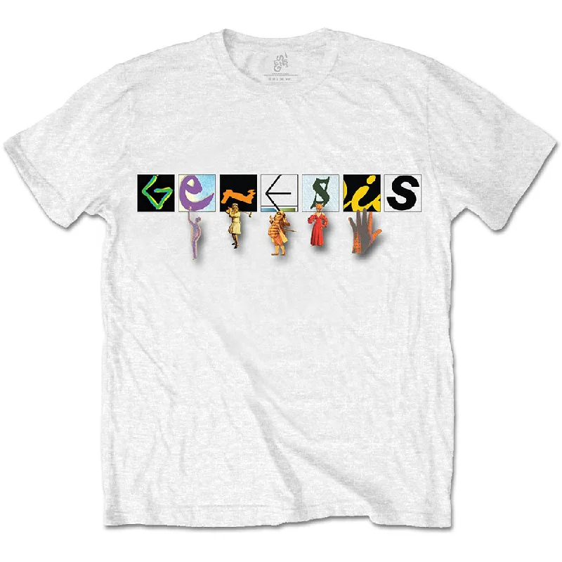 Genesis | Official Band T-Shirt | Characters Logo Solid Color Striped Floral