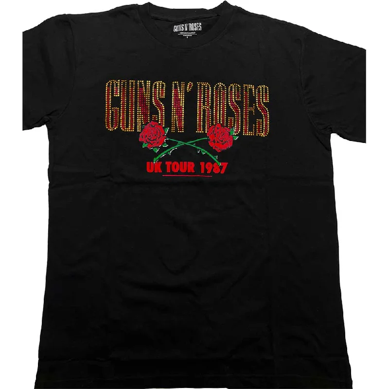 Guns N' Roses | Official Band T-Shirt | 87 Tour (Diamante) Chenille Blend Fleece Blend Nylon Blend Guns N' Roses | Official Band T-Shirt | 87 Tour (Diamante) Chenille Blend Fleece Blend Nylon Blend