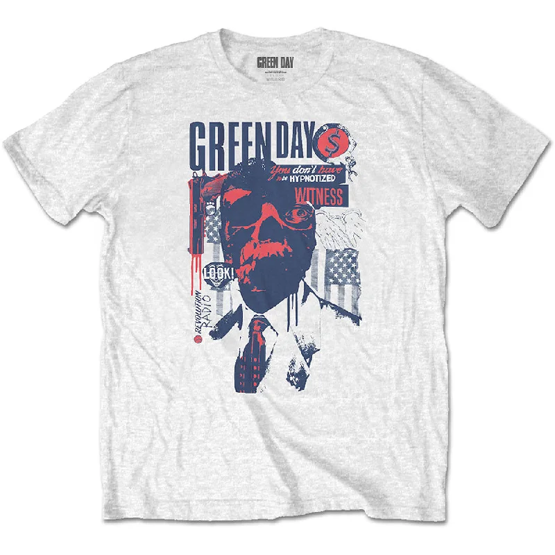 Green Day | Official Band T-Shirt | Patriot Witness Chenille Blend Fleece Blend Nylon Blend Green Day | Official Band T-Shirt | Patriot Witness Chenille Blend Fleece Blend Nylon Blend