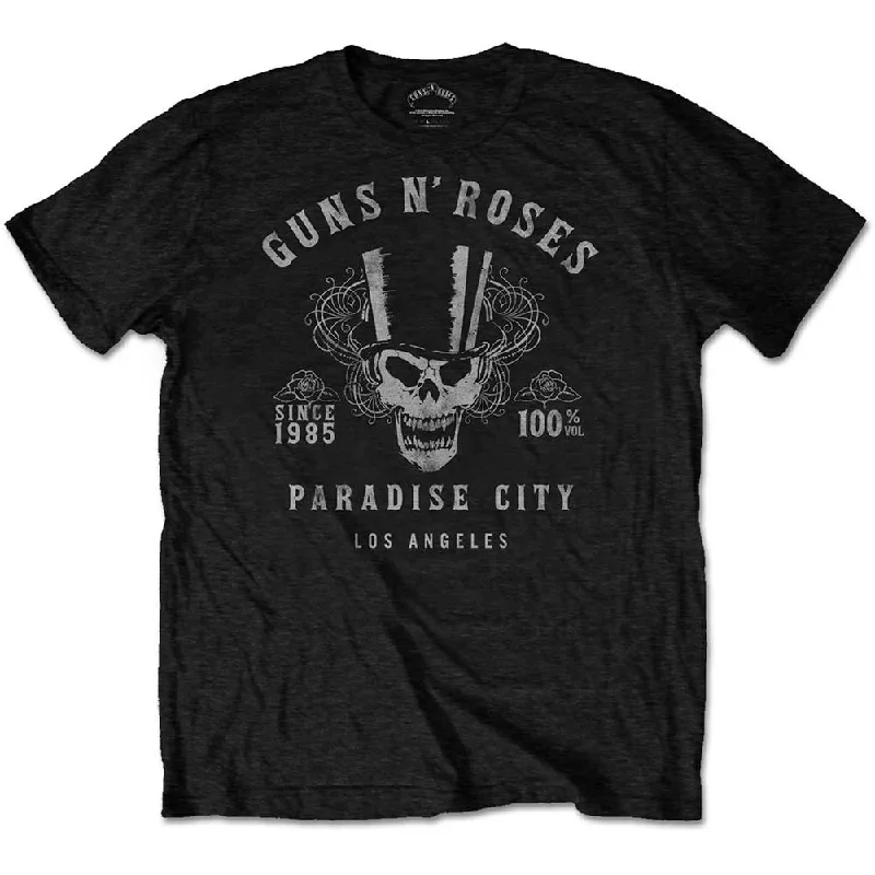 Guns N' Roses | Official Band T-Shirt | 100% Volume Notch Collar Peter Pan Collar Cowl Neck Guns N' Roses | Official Band T-Shirt | 100% Volume Notch Collar Peter Pan Collar Cowl Neck