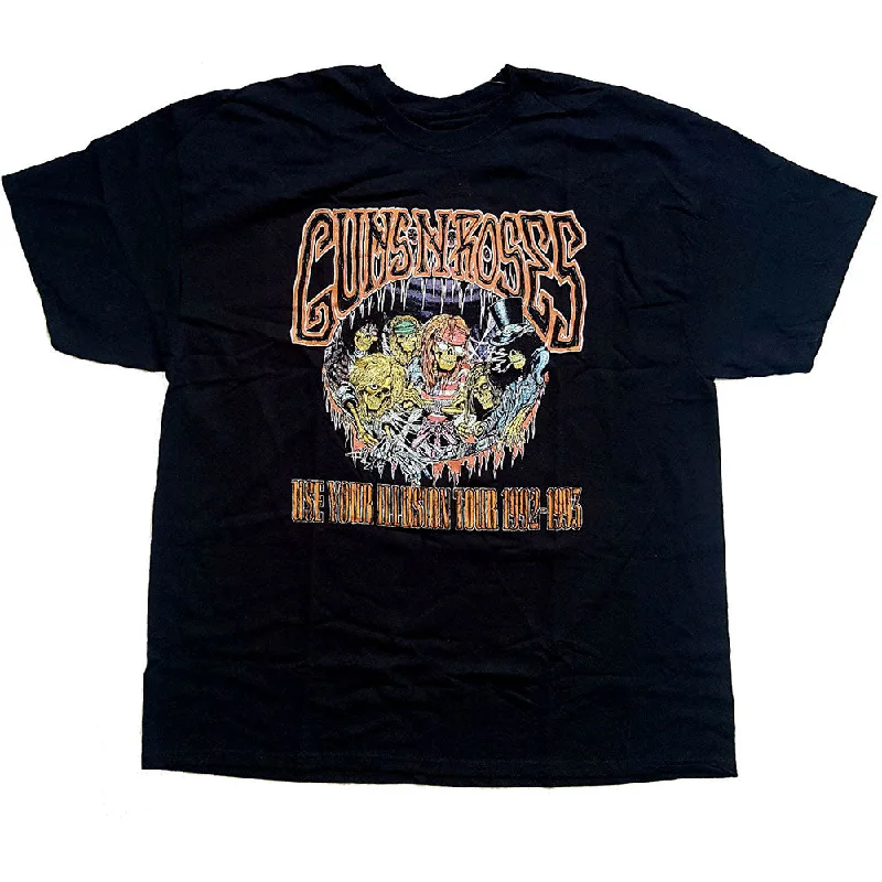 Guns N' Roses | Official Band T-Shirt | Illusion Monsters Plaid T-Shirt Polka Dot Checkered