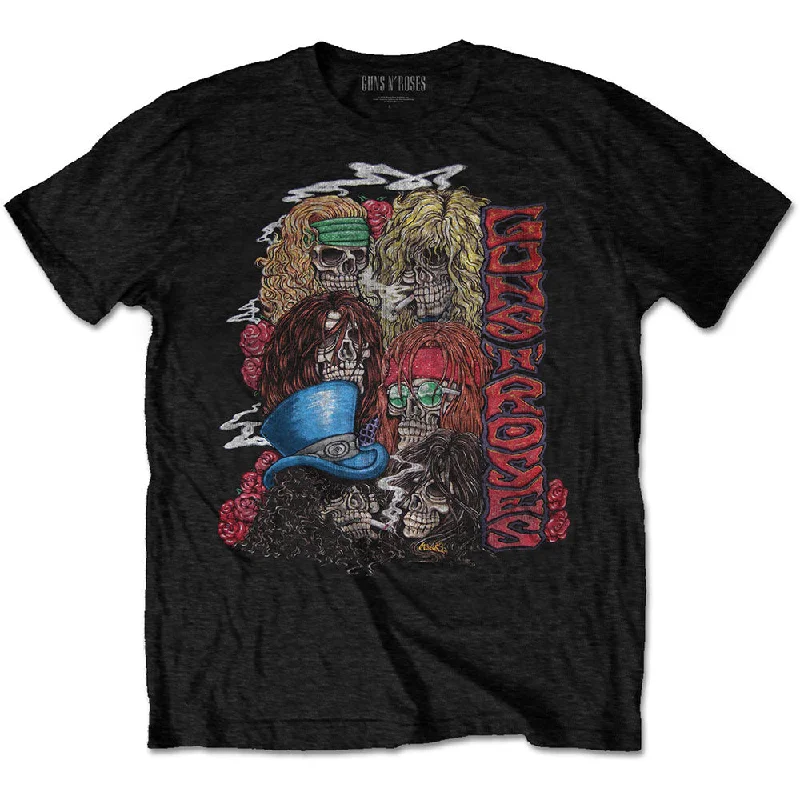Guns N' Roses | Official Band T-Shirt | Stacked Skulls Faux Fur Fabric Real Fur Fabric Shearling Fabric