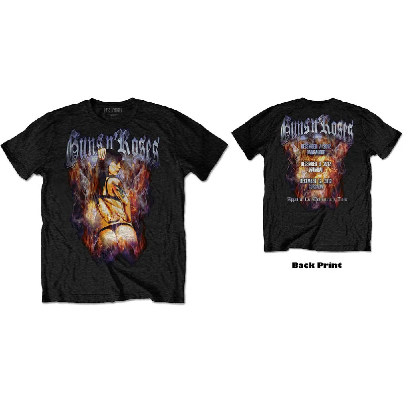 Guns N' Roses | Official Band T-Shirt | Torso Ribbed Striped Patterned