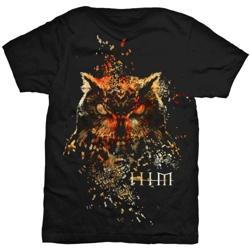 HIM | Official Band T-Shirt | Owl Colour Machine Wash Dry Clean Hand Wash