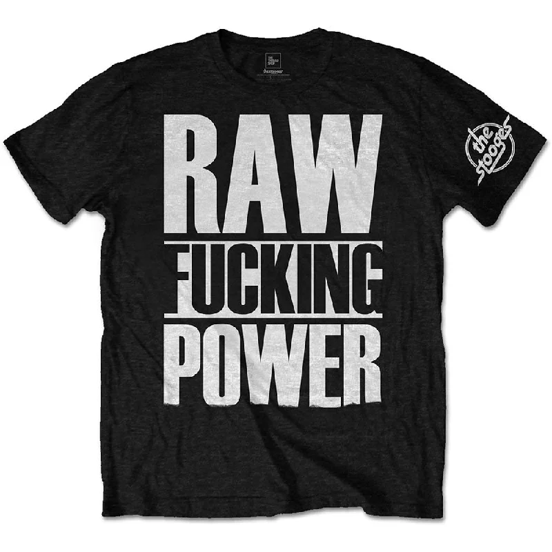 Iggy & The Stooges | Official Band T-Shirt | Raw Mesh Blend Leather Blend Suede Blend