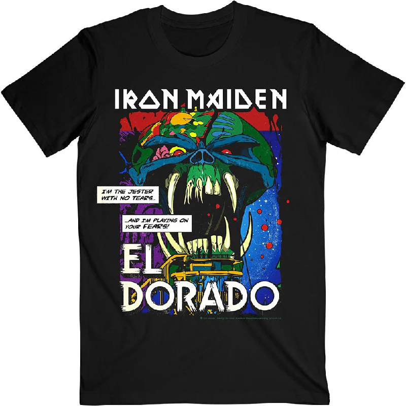 Iron Maiden | Official Band T-Shirt | El Dorado Zippered Front Buttoned Front Snap Front Iron Maiden | Official Band T-Shirt | El Dorado Zippered Front Buttoned Front Snap Front