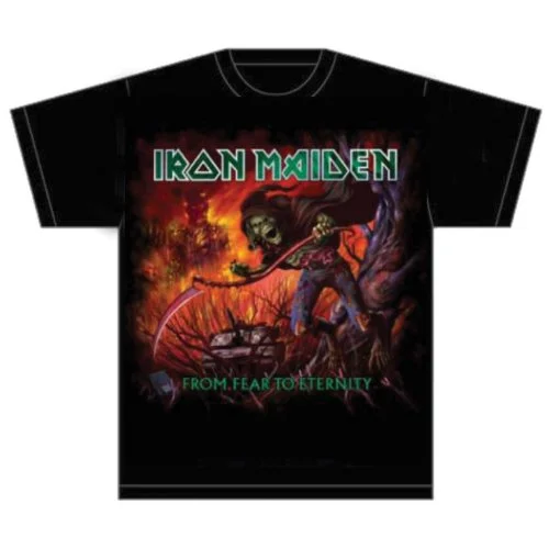 Iron Maiden | Official Band T-Shirt | From Fear to Eternity Album Hooded Caped Shawl Collar Iron Maiden | Official Band T-Shirt | From Fear to Eternity Album Hooded Caped Shawl Collar