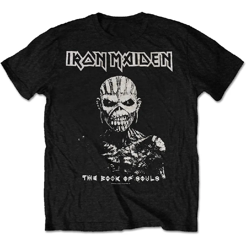 Iron Maiden | Official Band T-Shirt | The Book of Souls White Contrast Machine Wash Dry Clean Hand Wash
