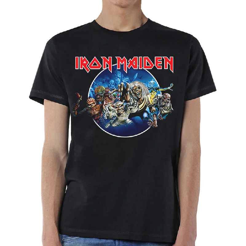 Iron Maiden | Official Band T-Shirt | Wasted Years Circle Houndstooth Herringbone Solid Iron Maiden | Official Band T-Shirt | Wasted Years Circle Houndstooth Herringbone Solid
