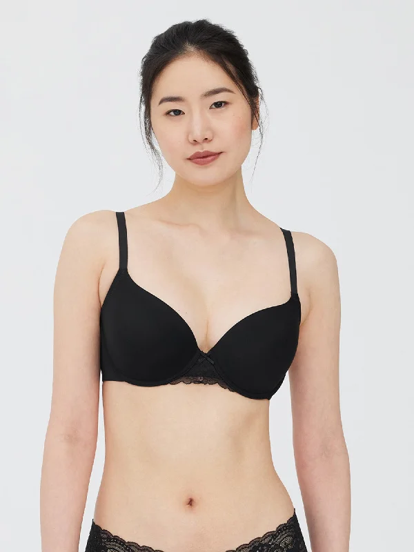 Minx Plunge Demi T-Shirt Bra Hooded Caped Shawl Collar
