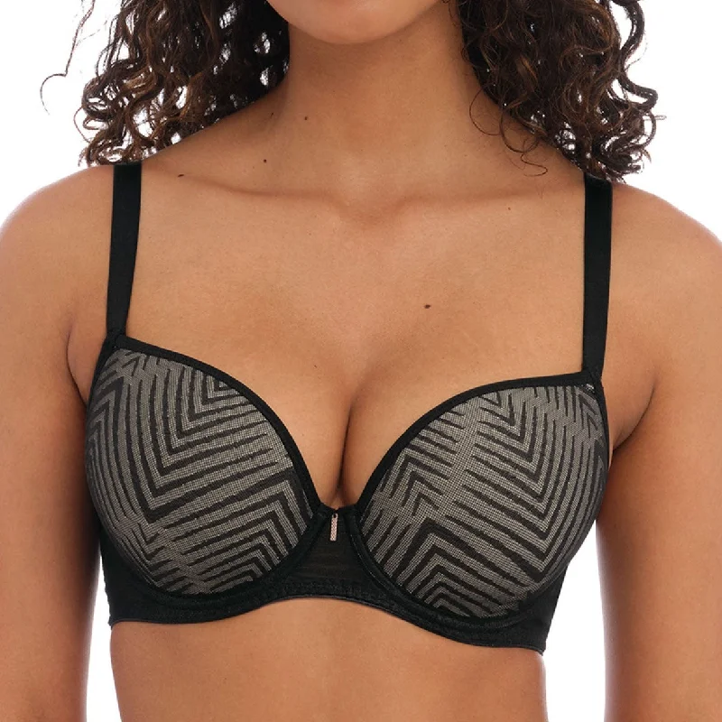 Tailored Moulded T-shirt Bra - AA401131 - Black Oversized T-Shirt Spandex breathable