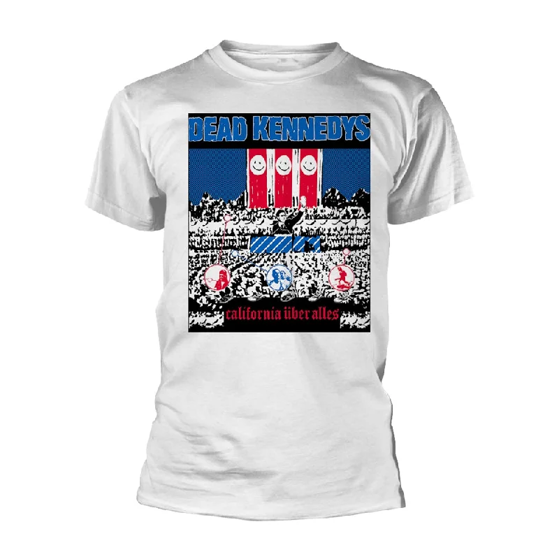 Dead Kennedys Unisex T-shirt: California Uber Alles (White) Boxy Fit Fitted Loose