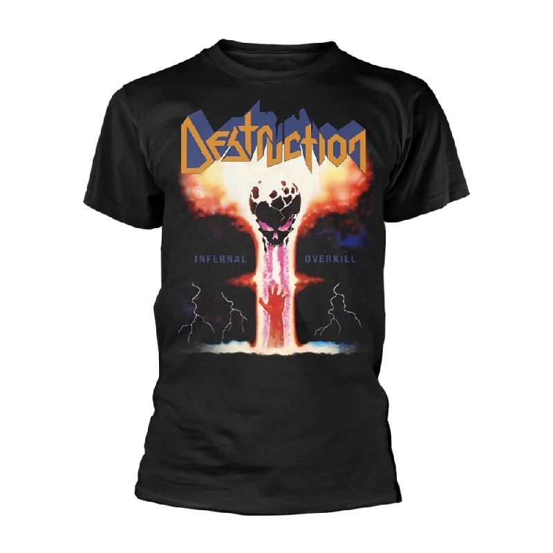 Destruction Unisex T-shirt: Infernal Overkill (back print) Houndstooth Herringbone Solid