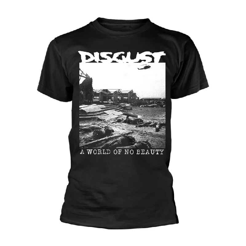 Disgust Unisex T-shirt: A World Of No Beauty (back print) Zippered Front Buttoned Front Snap Front