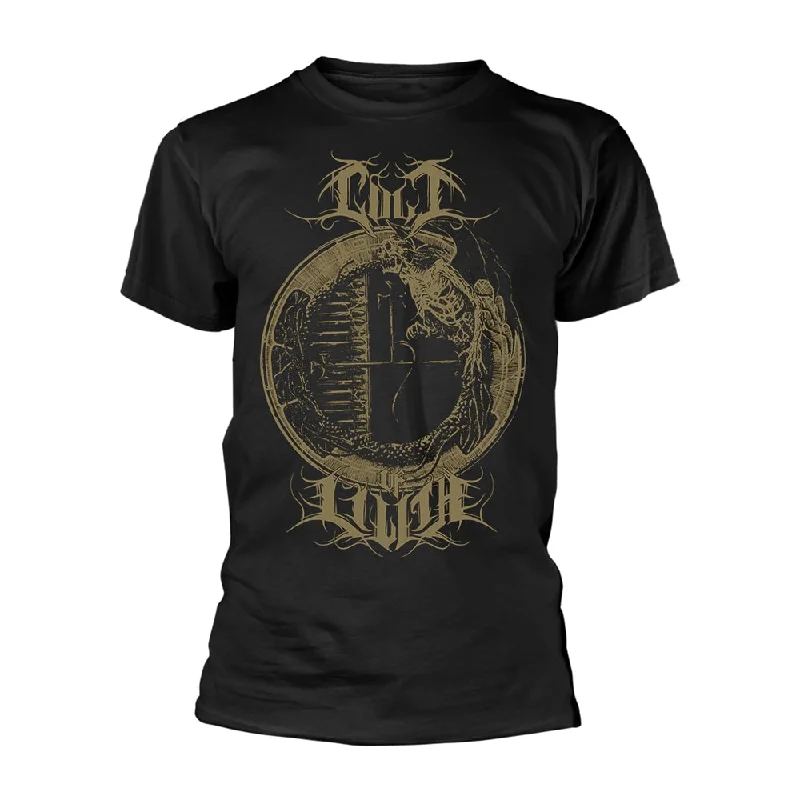 Cult Of Lilith Unisex T-shirt: Gold Emblem Basic T-Shirt Crew Neck Short Sleeve