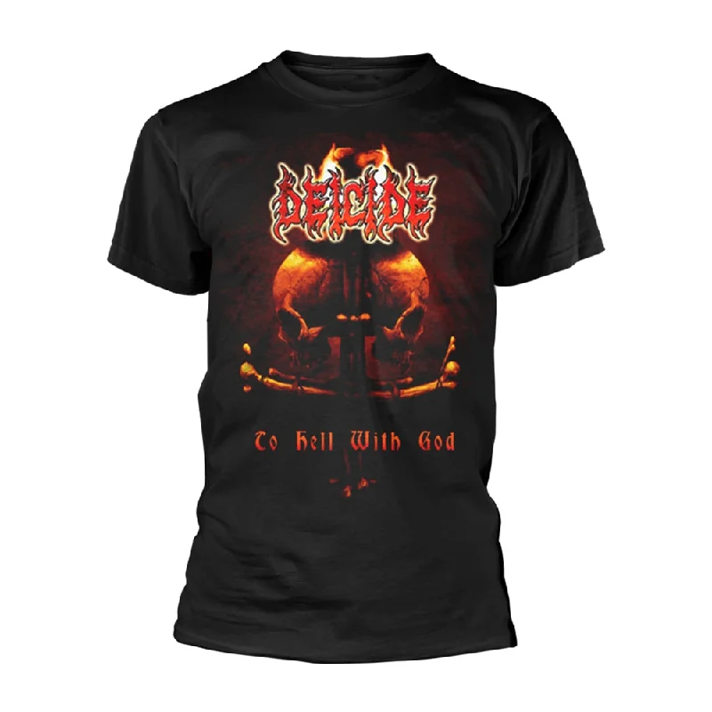Deicide Unisex T-shirt: To Hell With God Tour 2012 Knit Fabric Woven Fabric Fleece Fabric